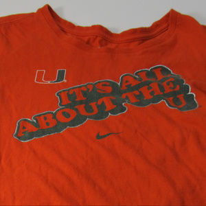 NIKE UNIVERSITY OF MIAMI HURRICANES THE U T-SHIRT